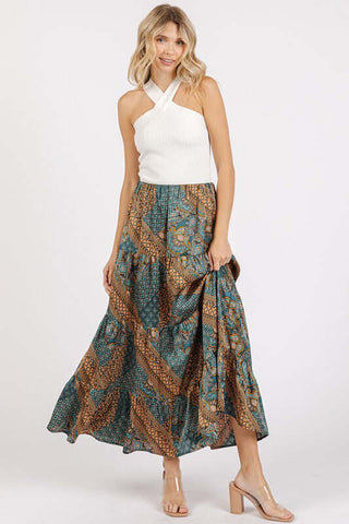 Mittoshop Paisley Patchwork Print Satin Maxi Skirt - 1985 the VAULT Boutique