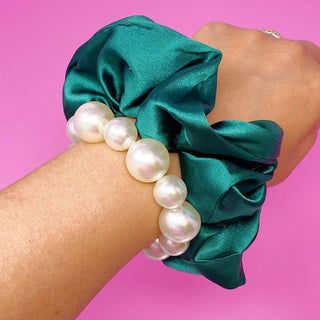 Pearl & Satin Scrunchie Set - 1985 the VAULT Boutique