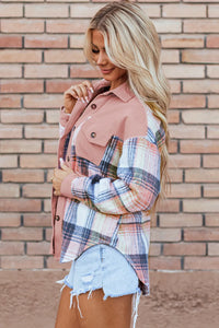 Plaid Button Up Long Sleeve Shacket - 1985 the VAULT Boutique