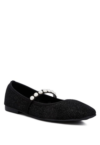 Sassie Pearl Embellished Ballerina Flats - 1985 the VAULT Boutique