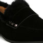Allie Fur Trim Suede Loafers - 1985 the VAULT Boutique