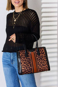 David Jones Leopard Contrast Rivet Handbag - 1985 the VAULT Boutique