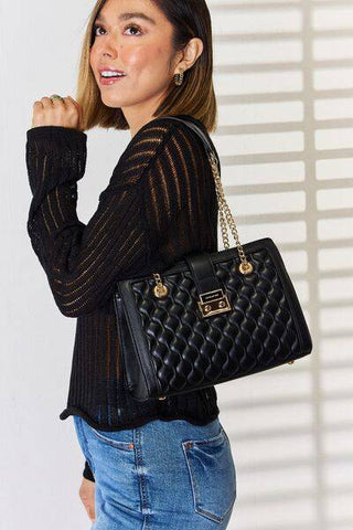 David Jones Quilted PU Leather Handbag - 1985 the VAULT Boutique