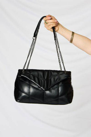 SHOMICO PU Leather Chain Handbag - 1985 the VAULT Boutique