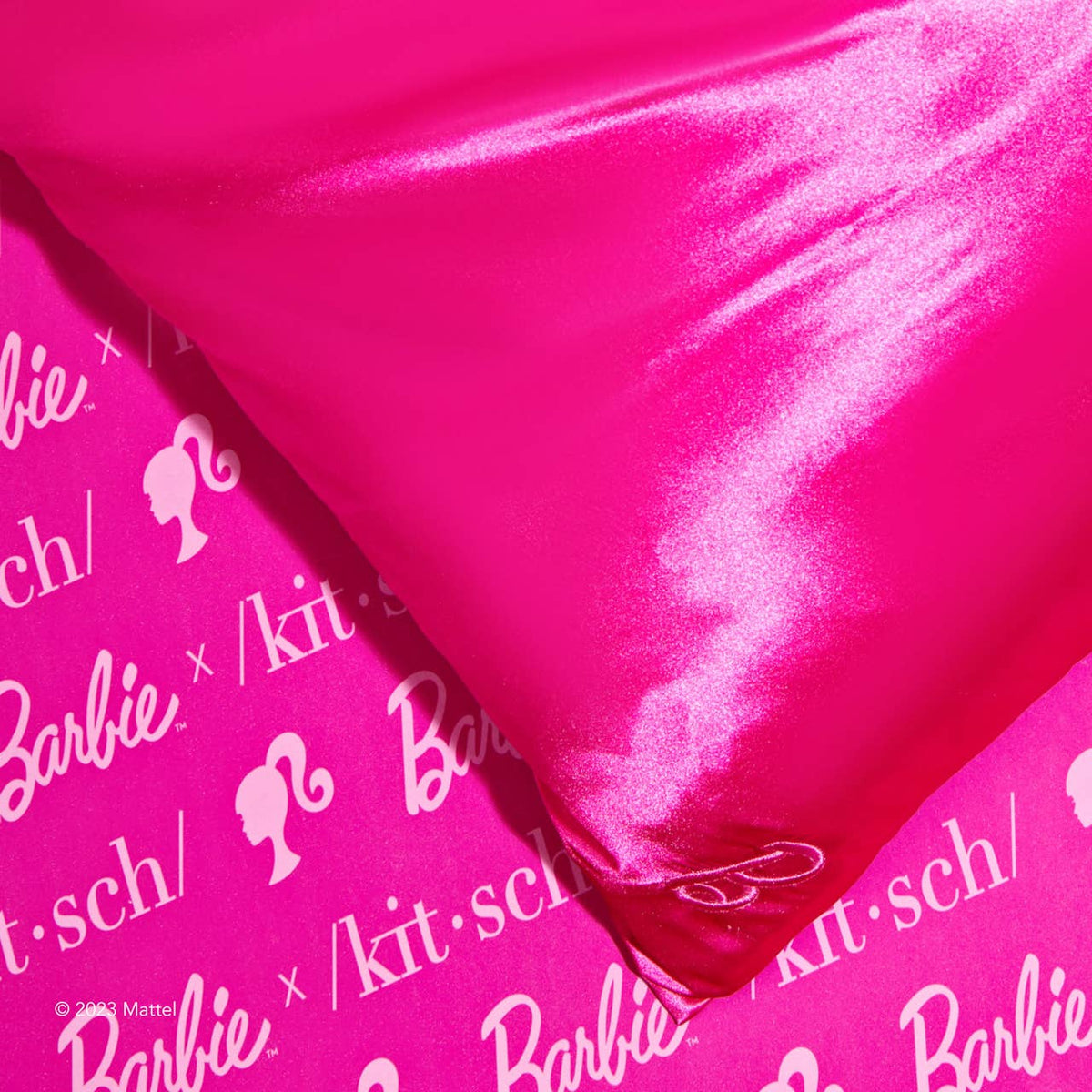 Barbie x kitsch Satin Pillowcase - Iconic Barbie - Happily Ever Atchison Shop Co.