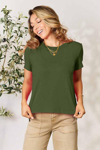 Basic Bae Full Size Round Neck Short Sleeve T-Shirt - Happily Ever Atchison Shop Co.