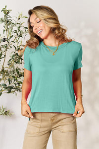 Basic Bae Full Size Round Neck Short Sleeve T-Shirt - Happily Ever Atchison Shop Co.