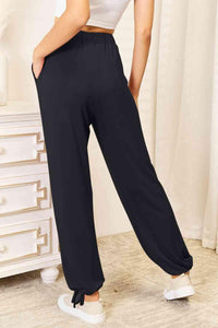 Basic Bae Full Size Soft Rayon Drawstring Waist Pants with Pockets - Happily Ever Atchison Shop Co.