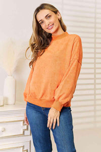 Basic Bae Round Neck Dropped Shoulder Sweatshirt - Happily Ever Atchison Shop Co.