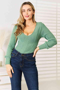 Basic Bae Scoop Neck Long Sleeve Top - Happily Ever Atchison Shop Co.