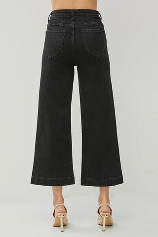 RISEN High Rise Wide Leg Ankle Jeans - 1985 the VAULT Boutique