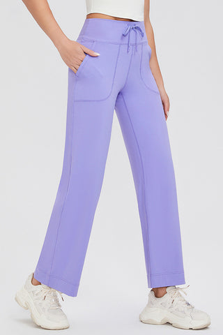 Basic Bae Full Size Drawstring High Waist Pants with Pockets - 1985 the VAULT Boutique