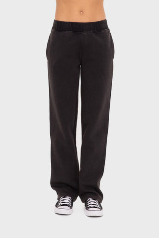 Mono B Elastic Waist Fleece Pants with Pockets - 1985 the VAULT Boutique