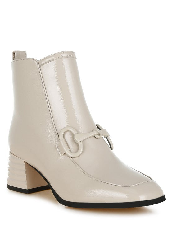 Algol Textured Block Heel Ankle Boots - 1985 the VAULT Boutique