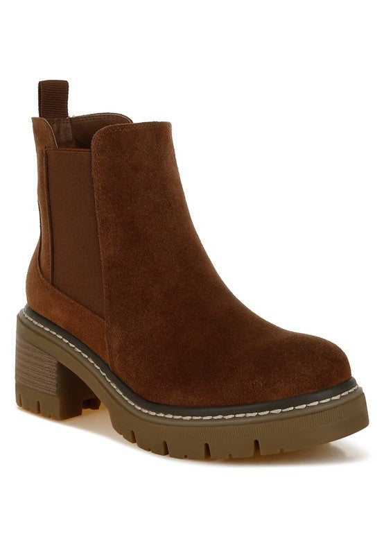 Vostok Suede Chunky Chelsea Boots - 1985 the VAULT Boutique