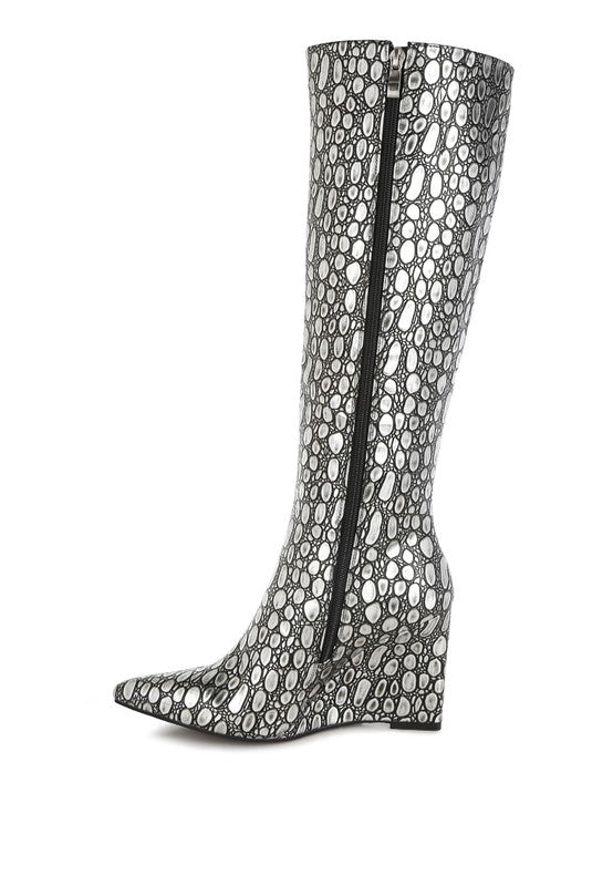 Bar Zone Tear Shaped Faux Leather Boots - 1985 the VAULT Boutique