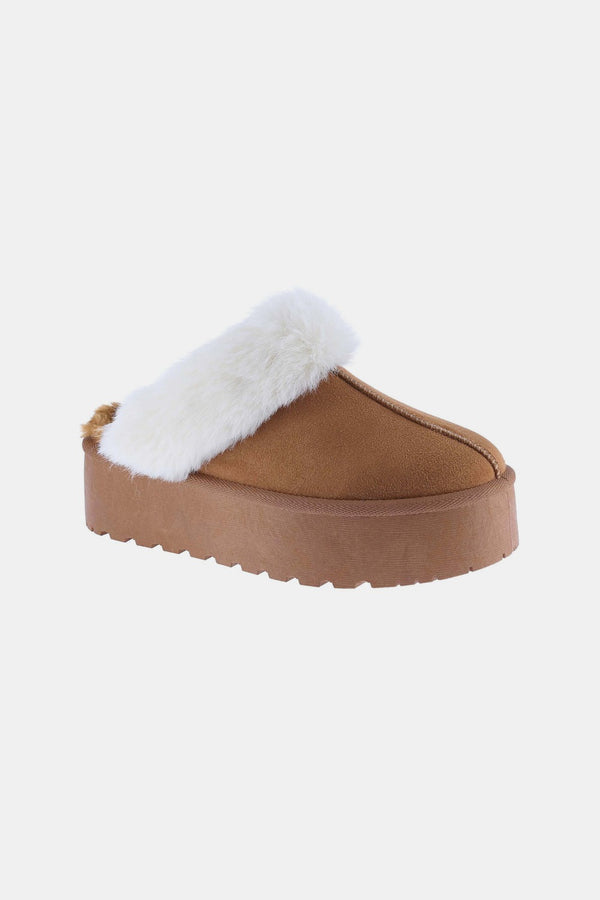 Weeboo Thick Bottom Fur Trim Snow Slippers - 1985 the VAULT Boutique