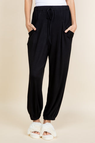 Super Lady Full Size Drawstring Elastic Waist Joggers with Pockets - 1985 the VAULT Boutique