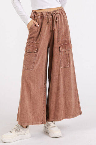 Mittoshop French Terry Cargo Wide Leg Pants - 1985 the VAULT Boutique