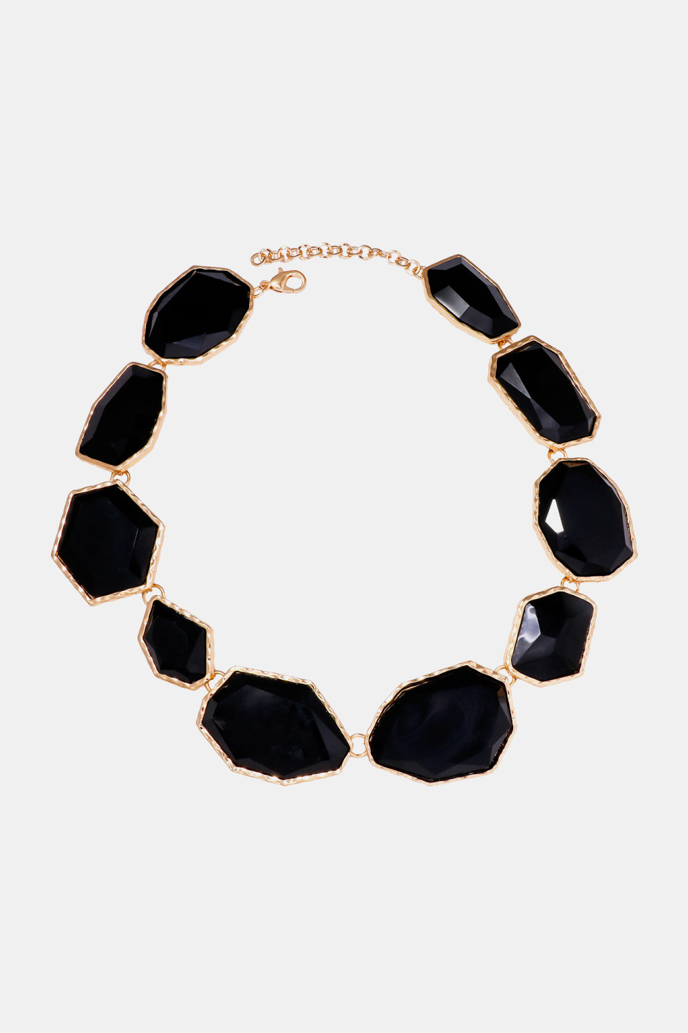 Geometrical Shape Zinc Alloy Frame Resin Necklace - 1985 the VAULT Boutique