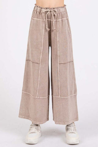 Mittoshop Mineral Wash Seam French Terry Wide Leg Pants - 1985 the VAULT Boutique