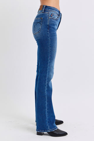 Judy Blue Full Size Mid-Rise Bootcut Jeans with Pockets - 1985 the VAULT Boutique