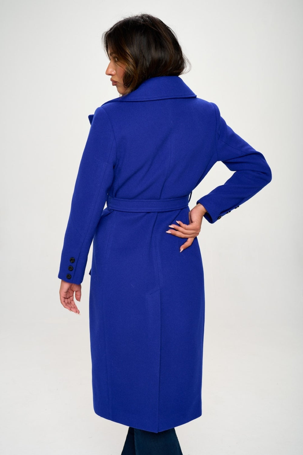 Coalition LA Double-Breasted Longline Coat with Belt - 1985 the VAULT Boutique