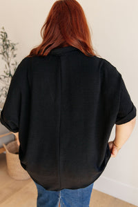 Because I Said So Dolman Sleeve Top in Black - Happily Ever Atchison Shop Co.