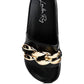 ISHTAR METALLIC CHAIN METAL SLID FLATS - 1985 the VAULT Boutique