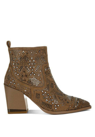 Omishi Stud Embellished Ankle Boots - 1985 the VAULT Boutique