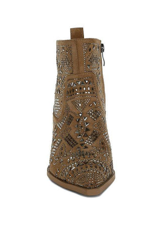 Omishi Stud Embellished Ankle Boots - 1985 the VAULT Boutique