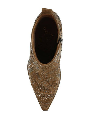 Omishi Stud Embellished Ankle Boots - 1985 the VAULT Boutique