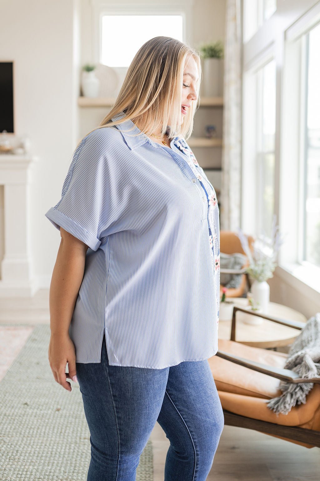 Best Of Both Worlds Button Down Top - Happily Ever Atchison Shop Co.