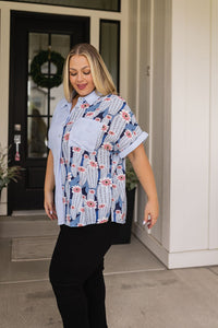 Best Of Both Worlds Button Down Top - Happily Ever Atchison Shop Co.