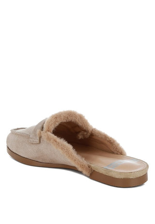 Bosnia Suede & Faux Fur Slip On Mules - 1985 the VAULT Boutique