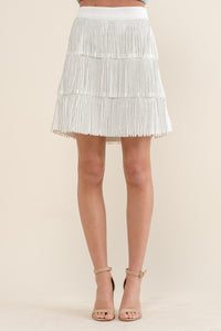 RHINESTONE SUEDE FRINGE SKIRT - 1985 the VAULT Boutique