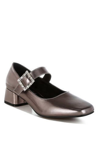 Abeba Diamante Brooch Metallic Mary Jane Pumps - 1985 the VAULT Boutique