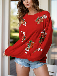 Sequin Gingerbread Man Long Sleeve Sweatshirt - 1985 the VAULT Boutique