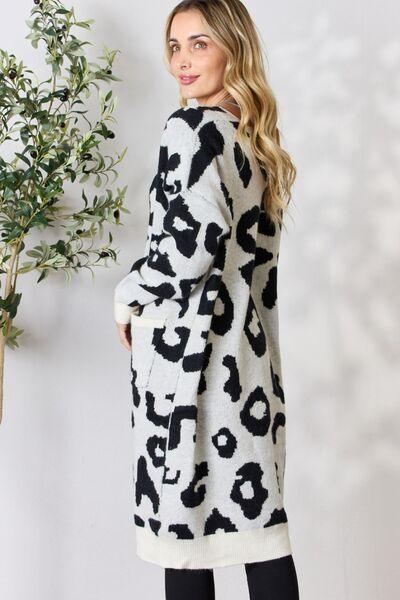 BiBi Leopard Open Front Cardigan - Happily Ever Atchison Shop Co.