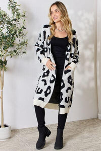 BiBi Leopard Open Front Cardigan - Happily Ever Atchison Shop Co.