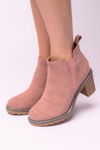 Bite Me Bootie in Blush Faux Suede - Happily Ever Atchison Shop Co.