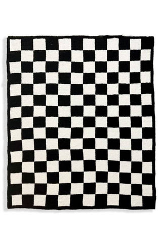 Luxe Soft Checkerboard Checker Throw Blanket - 1985 the VAULT Boutique