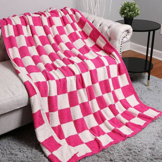 Luxe Soft Checkerboard Checker Throw Blanket - 1985 the VAULT Boutique