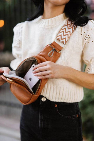 SUTTON SLING CROSSBODY WITH WOVEN STRAP - 1985 the VAULT Boutique