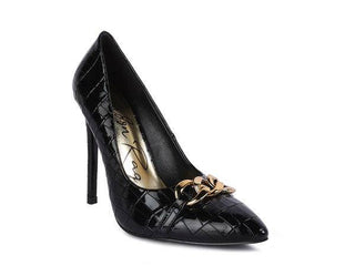 Fanfare Croc Stiletto Pump Heels - 1985 the VAULT Boutique