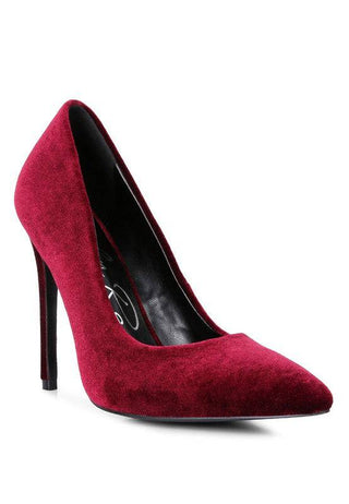 Janessa Velvet Stiletto Heel Pumps - 1985 the VAULT Boutique