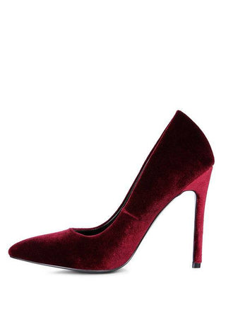 Janessa Velvet Stiletto Heel Pumps - 1985 the VAULT Boutique