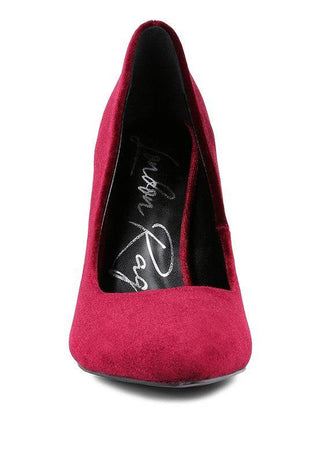 Janessa Velvet Stiletto Heel Pumps - 1985 the VAULT Boutique