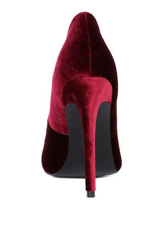 Janessa Velvet Stiletto Heel Pumps - 1985 the VAULT Boutique