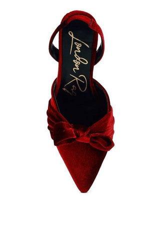 Mayfair Velvet High Heel Mule Sandals - 1985 the VAULT Boutique